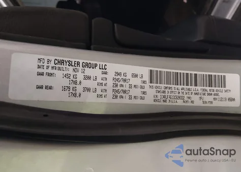 2013 Jeep Grand Cherokee Laredo z USA, uszkodzony, nr VIN 1C4RJFAG1DC620332